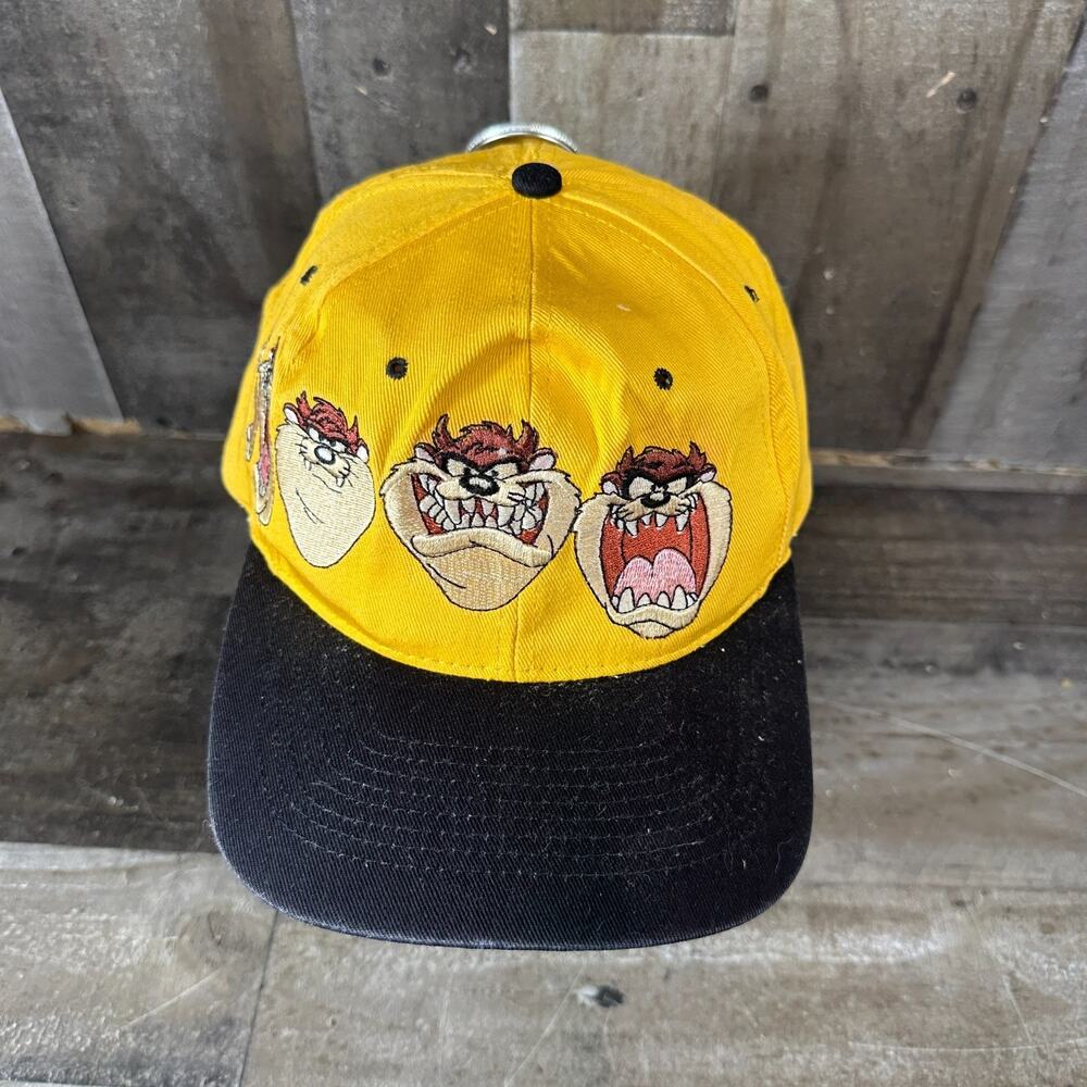 Looney Tunes Taz Vintage 1994 Yellow Hat Cap Men's One Size Tasmanian Devil